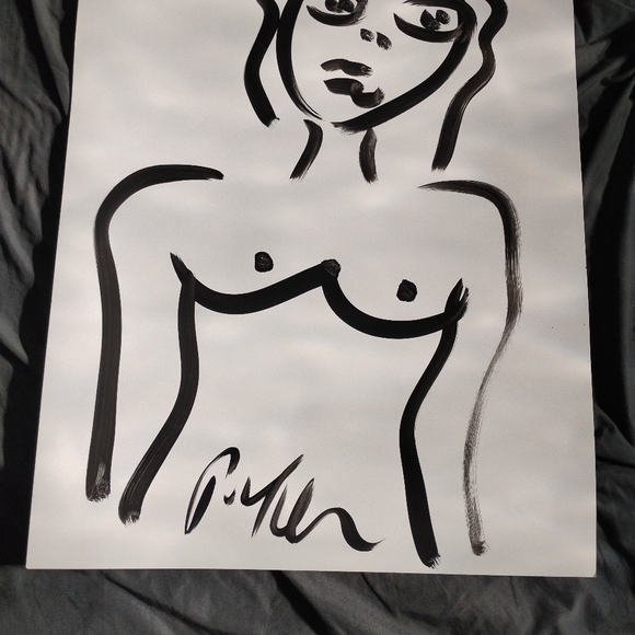 Peter Robert Keil Abstract Acrylic Portrait 22.0" W x 28.0" H - Picture 3 of 5